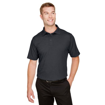 Devon and Jones® Men's CrownLux Performance® Address Mélange Short Sleeve Polo Shirt