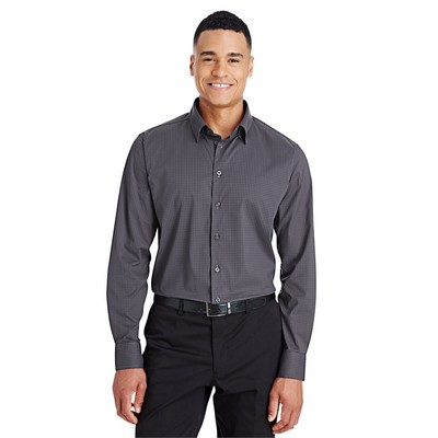 Devon and Jones® Men's CrownLux Performance® Tonal Mini Check Woven Dress Shirt
